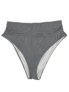 Y2K Coastal Stripe Bikini Bottom Aerie High Cut Cheeky Summer Beach XL Fit